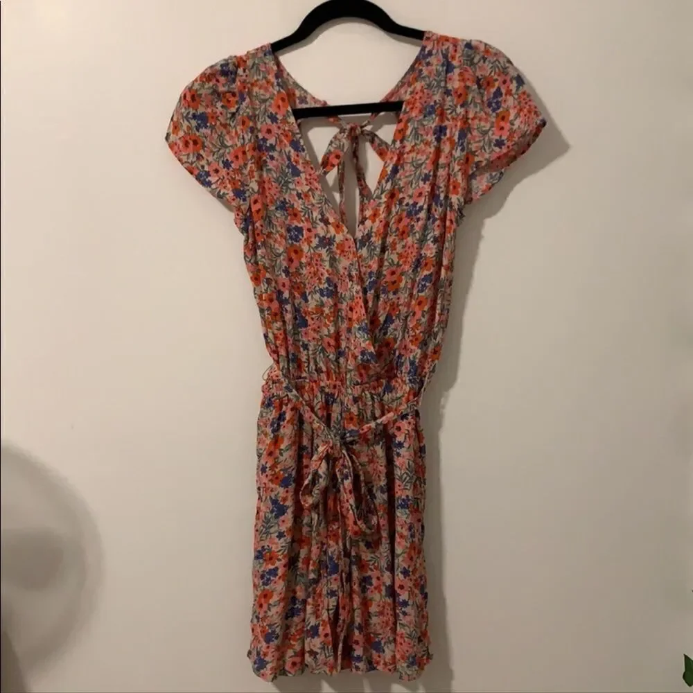 American Eagle XS floral romper shorts jumper